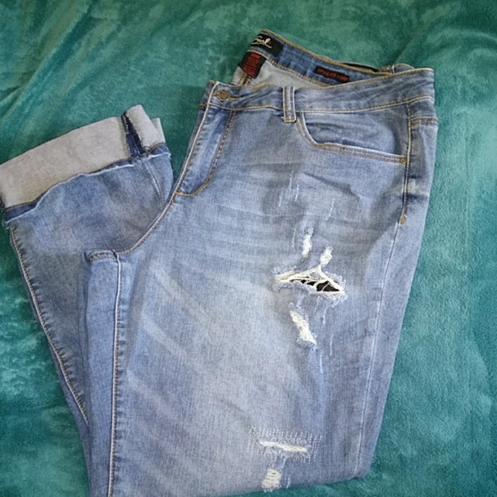 Womens Earl distressed jeans